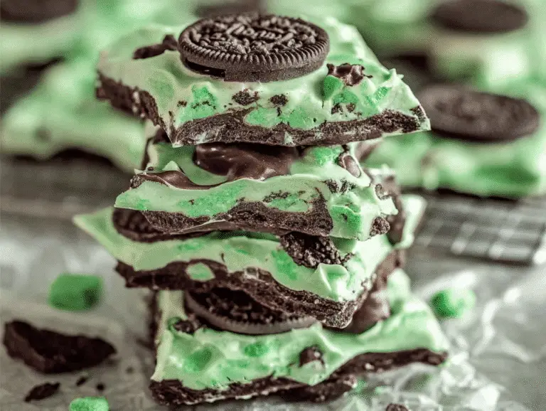 Mint Chocolate Shamrock Bark