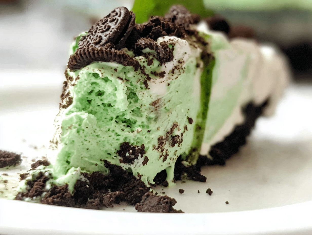 No-Bake Oreo Mint Pie