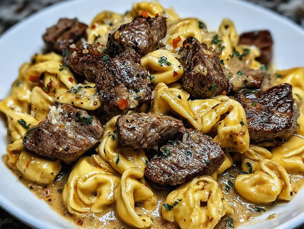One-Pan Cowboy Butter Tortellini Steak Bites Recipe