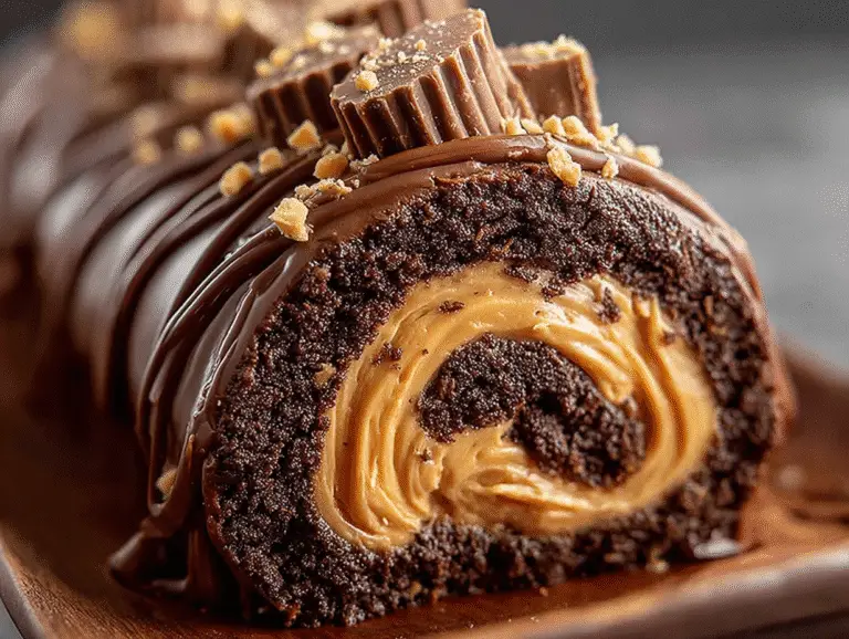 Peanut Butter Cup Chocolate Roll