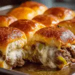 Philly Cheesesteak Sliders with Ground Beef