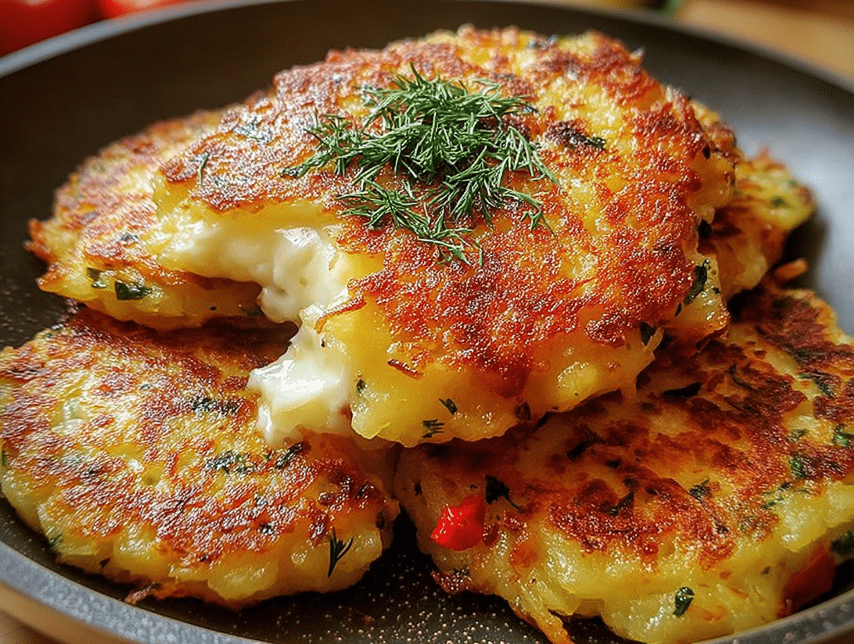 Potato and Onion Cheese Pancakes