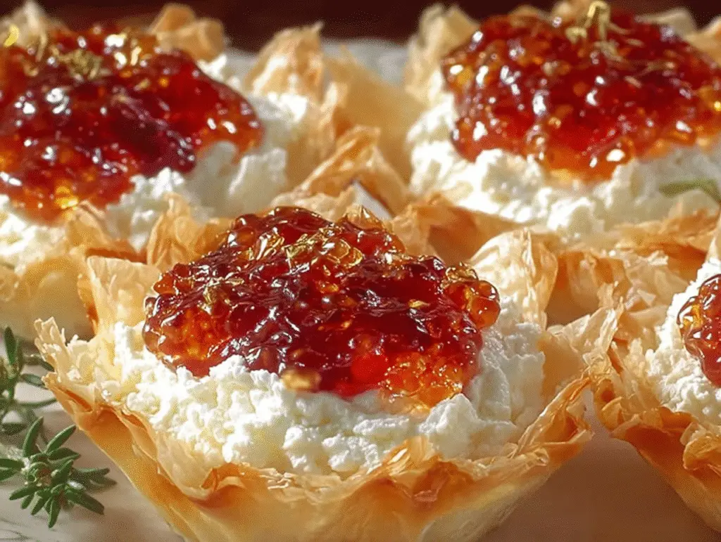 Quick Pepper Jelly Cream Cheese Appetizer Dip and Bites