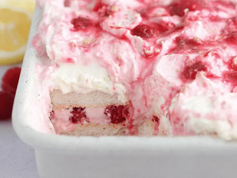 Raspberry Angel Food Cake
