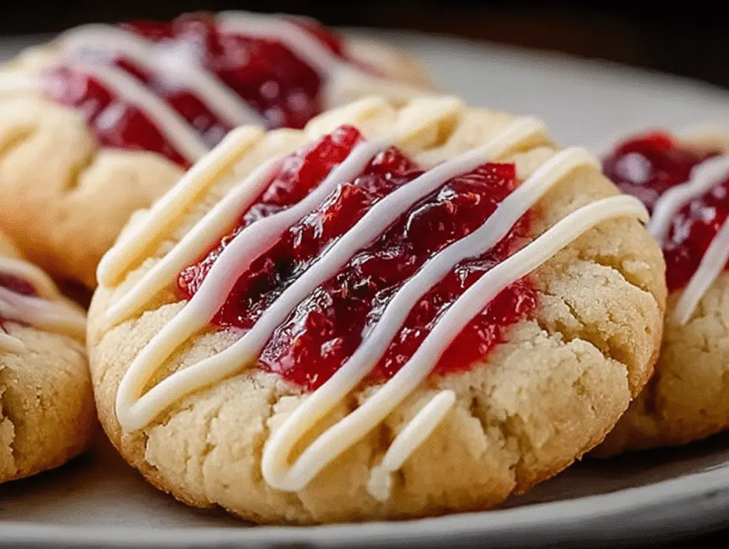 Raspberry and White Chocolate Shortbread Cookies