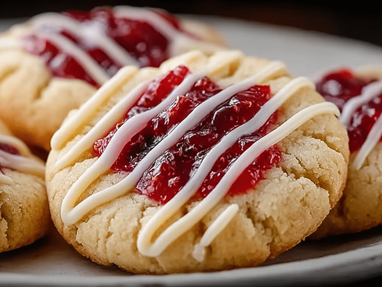 Raspberry and White Chocolate Shortbread Cookies