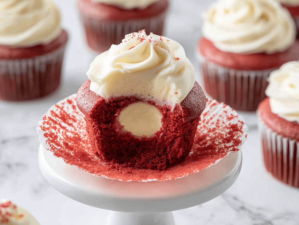 Red Velvet Cheesecake Cupcakes