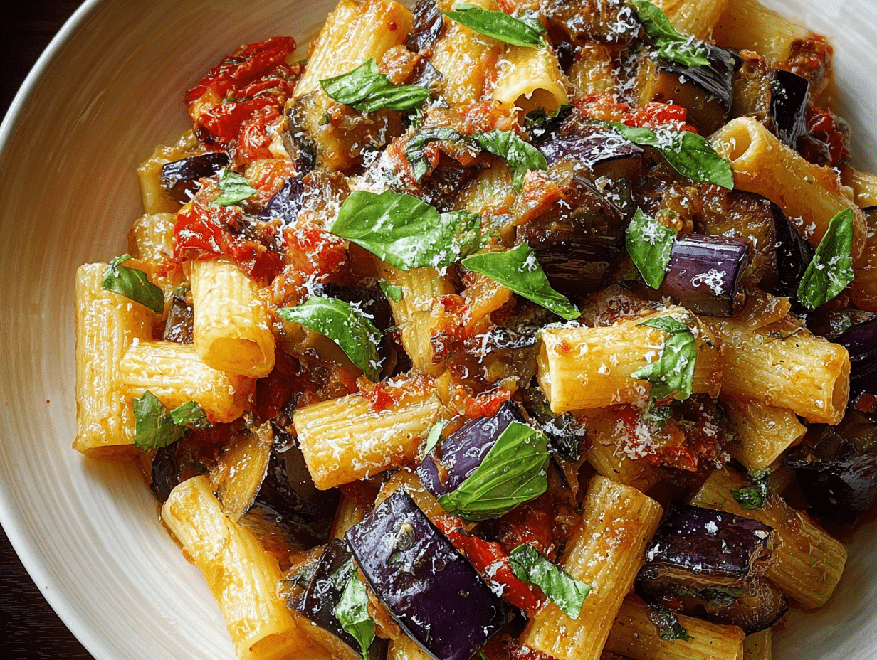 Roasted Eggplant Pasta
