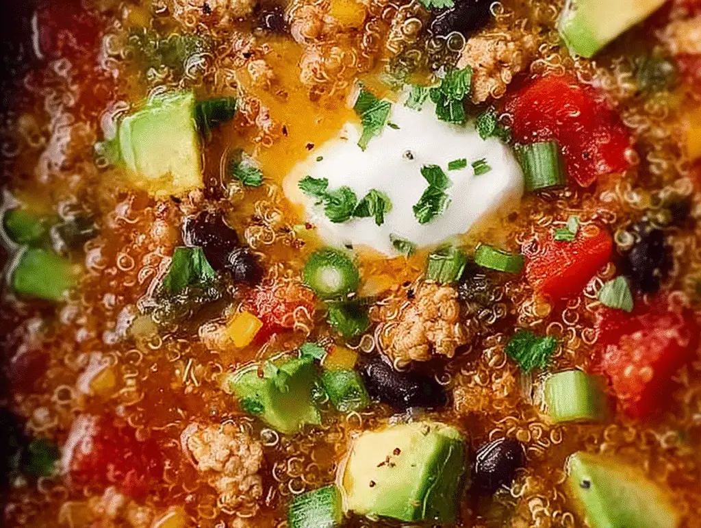 Simple Ground Turkey Quinoa Soup