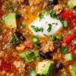 Simple Ground Turkey Quinoa Soup