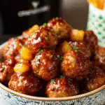 Slow Cooker Pineapple Barbecue Meatballs