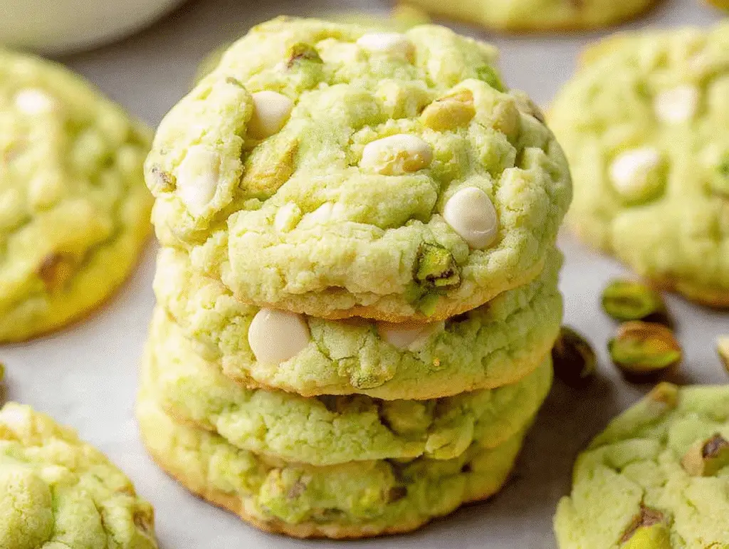 Soft and Chewy Pistachio Pudding Cookies