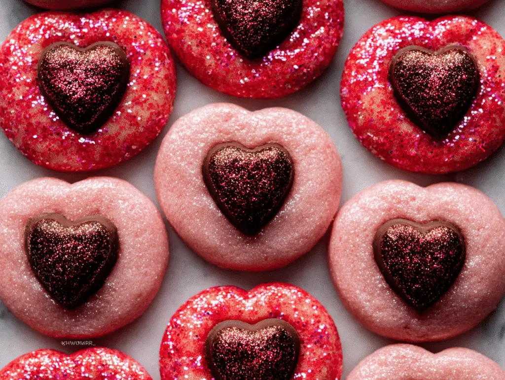 Sparkle Sweetheart Cookies