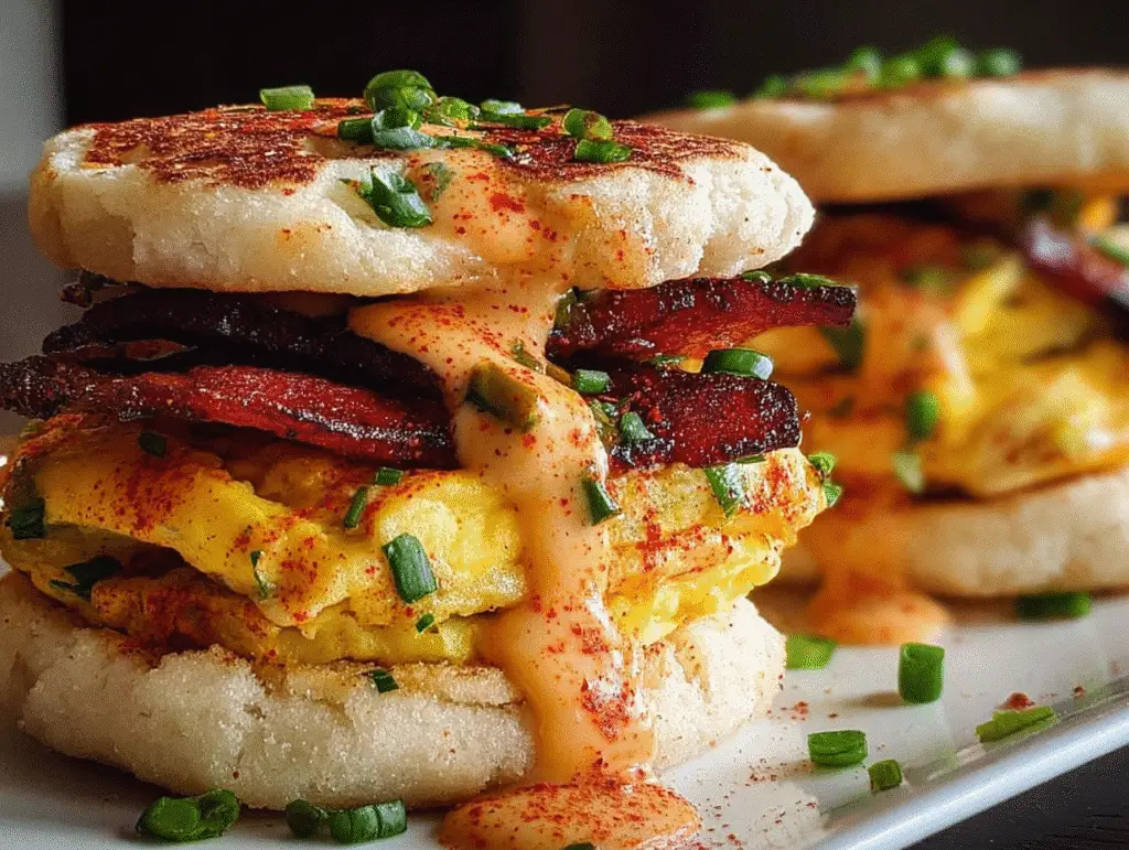 Spicy Chipotle Egg Breakfast Sandwiches