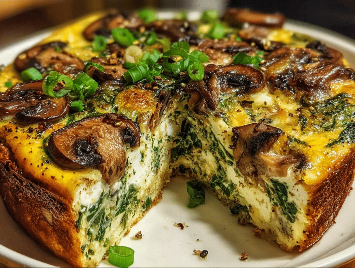 Spinach Mushroom Breakfast Casserole