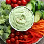 St. Patrick's Day Avocado Ranch Dip with Veggie Tray