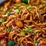 Sticky Garlic Chicken Noodles
