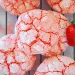 Strawberry Crinkle Cookies