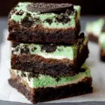 Triple Layer Fudgy Mint Oreo Brownies