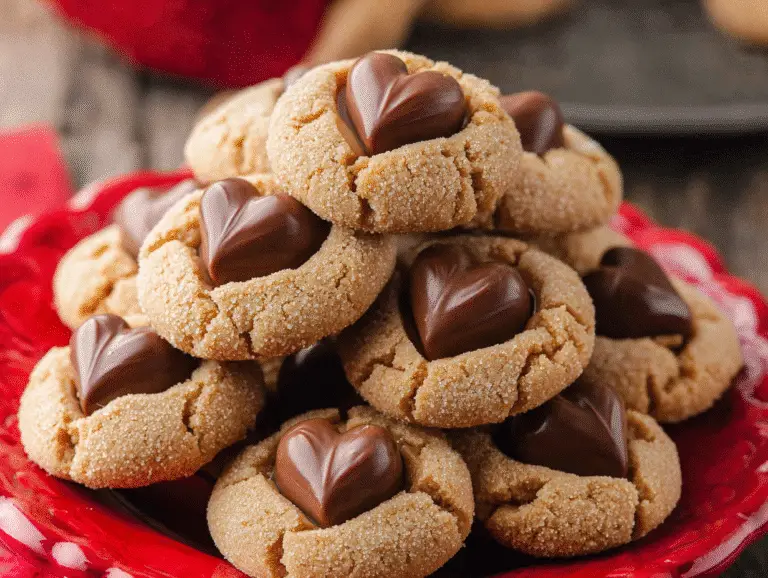 Valentine Peanut Butter Blossoms