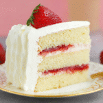 Vanilla Cake with Strawberry Filling