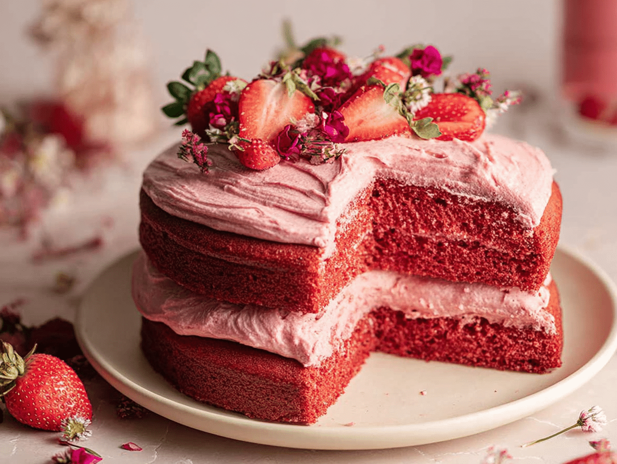 Vegan Strawberry Cake