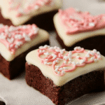 White Chocolate Frosted Brownie Hearts
