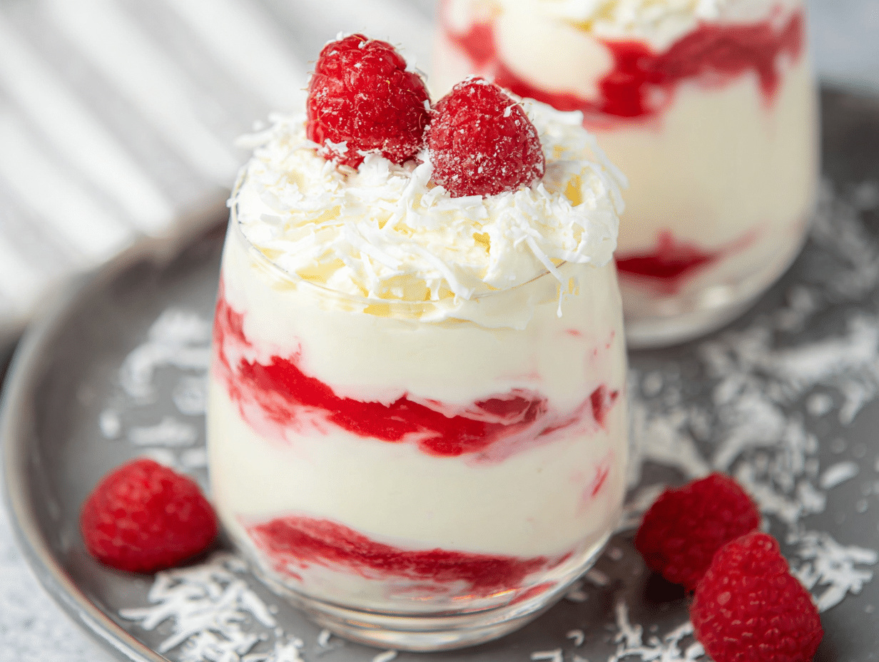 White Chocolate Raspberry Mousse