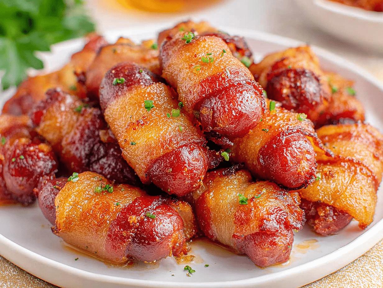 Air Fryer Bacon Wrapped Smokies