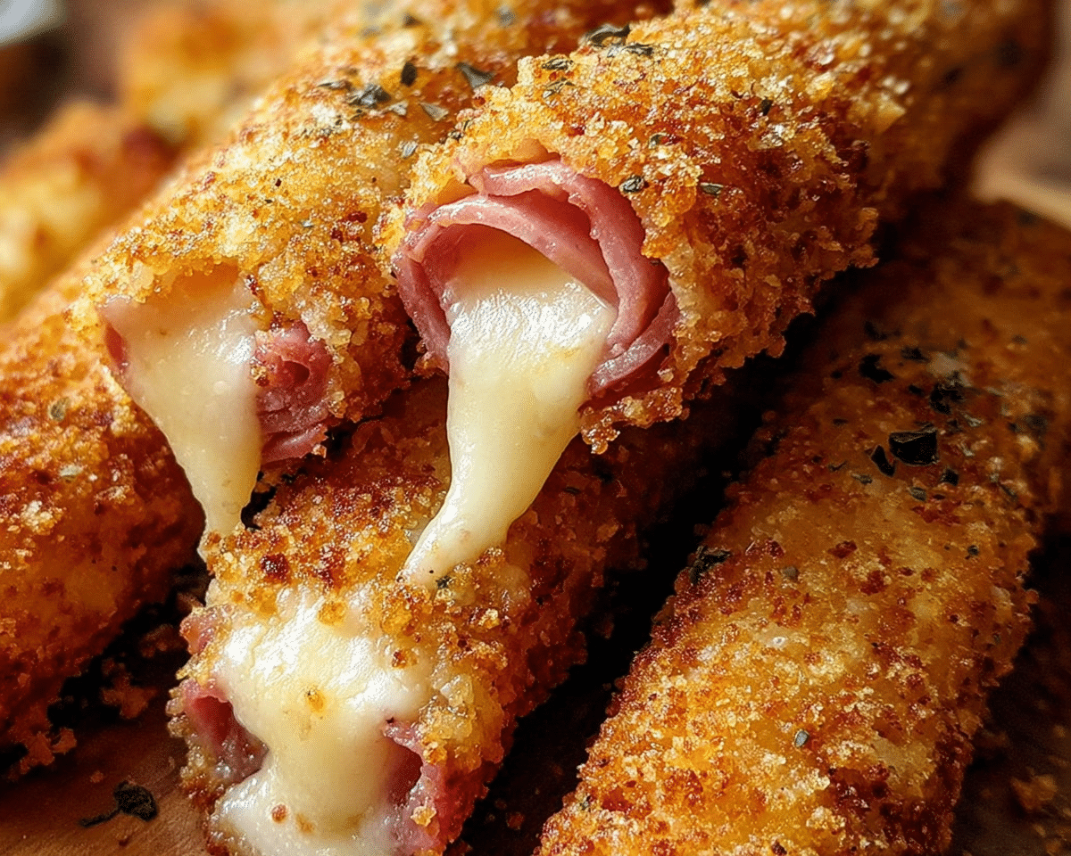 Baked Ham & Cheese Mozzarella Sticks For Spring