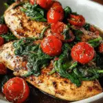 Balsamic Chicken Breast with Spinach and Tomatoes