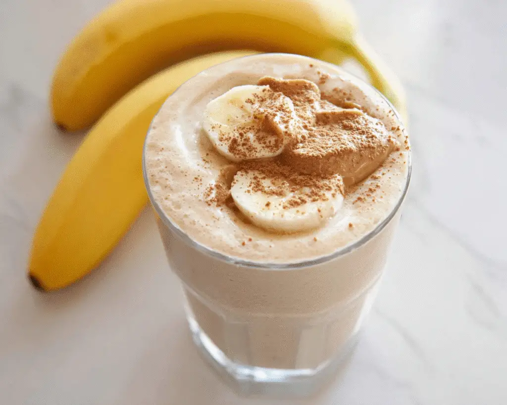 Banana Peanut Butter Coffee Smoothie For Spring Desserts