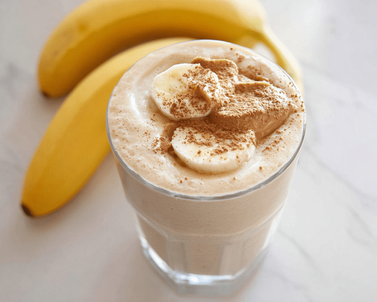Banana Peanut Butter Coffee Smoothie For Spring Desserts