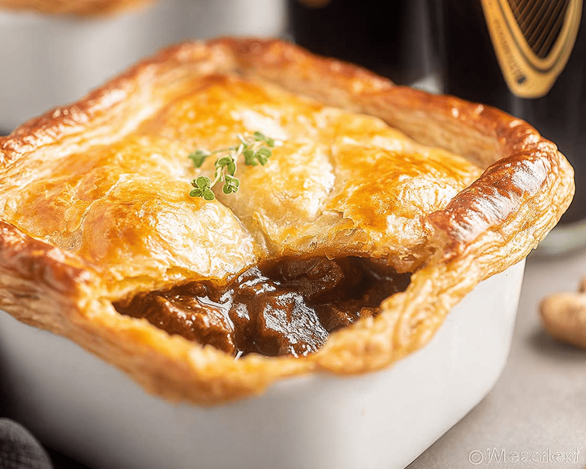 Beef and Stout Pie For St Patrick's Day