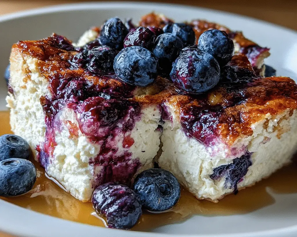 Blueberry Cottage Cheese Breakfast Bake