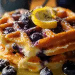 Blueberry Lemon Zest Waffles For Spring