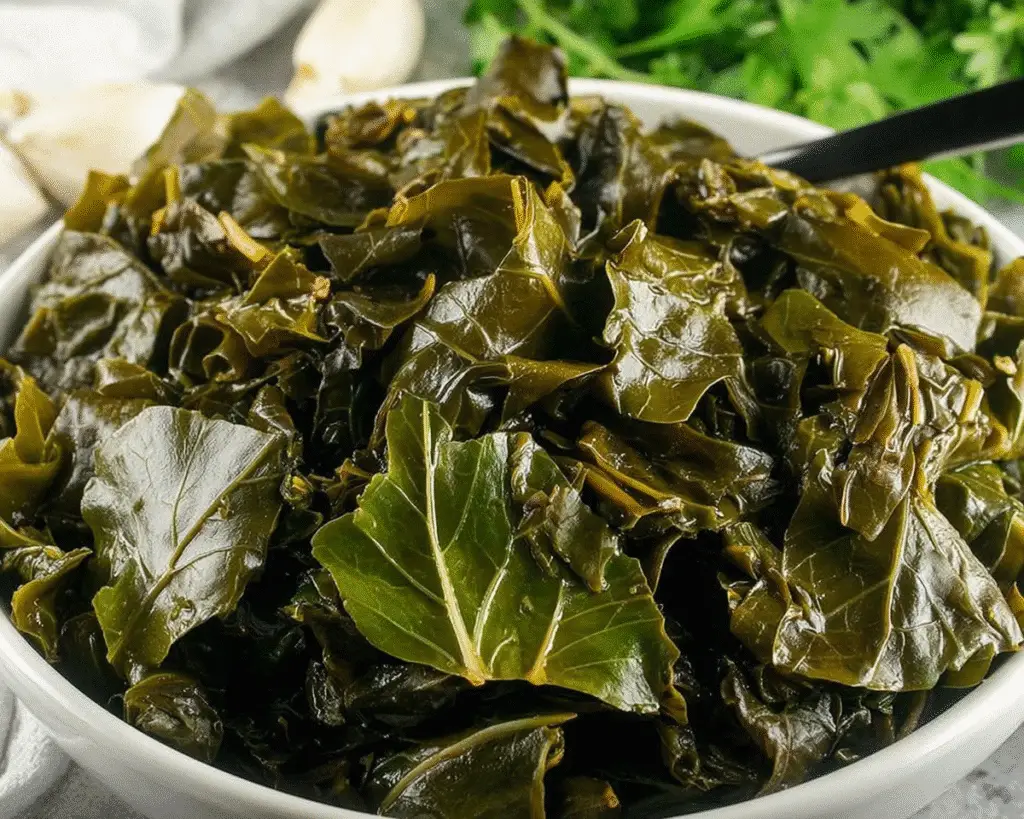 Braised Collard Greens For Spring