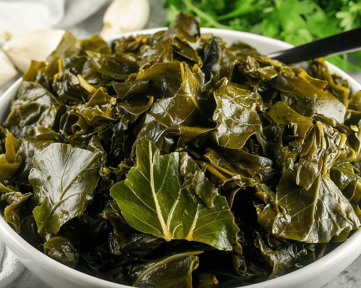 Braised Collard Greens For Spring