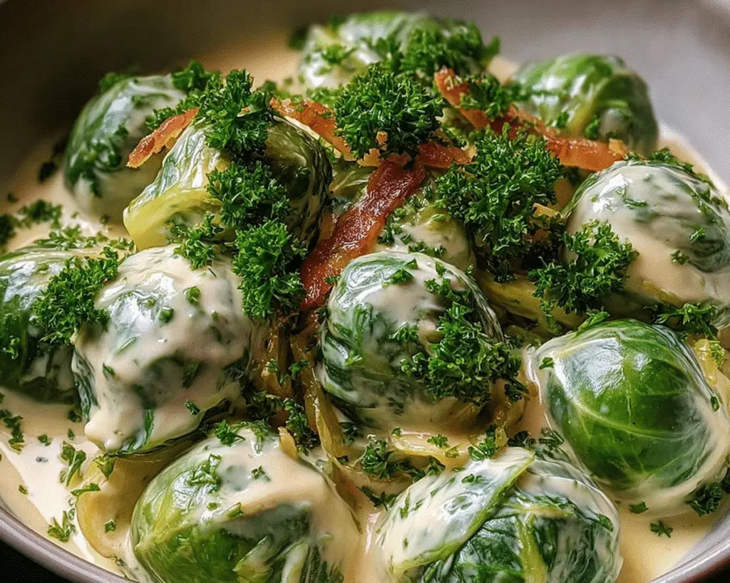 Brussels Sprouts Cream Cheese Sauce For Spring