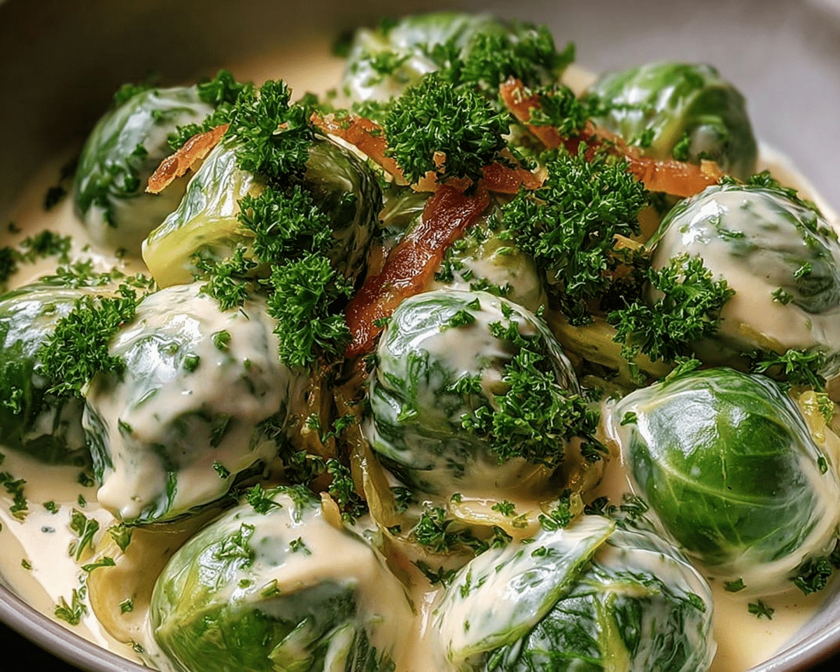 Brussels Sprouts Cream Cheese Sauce For Spring