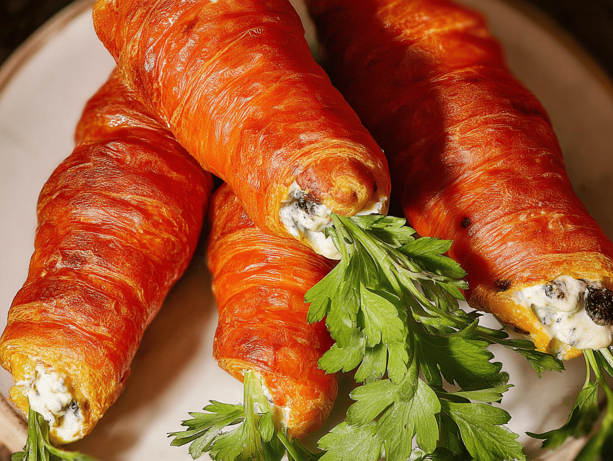 Carrot Shaped Croissant Cones
