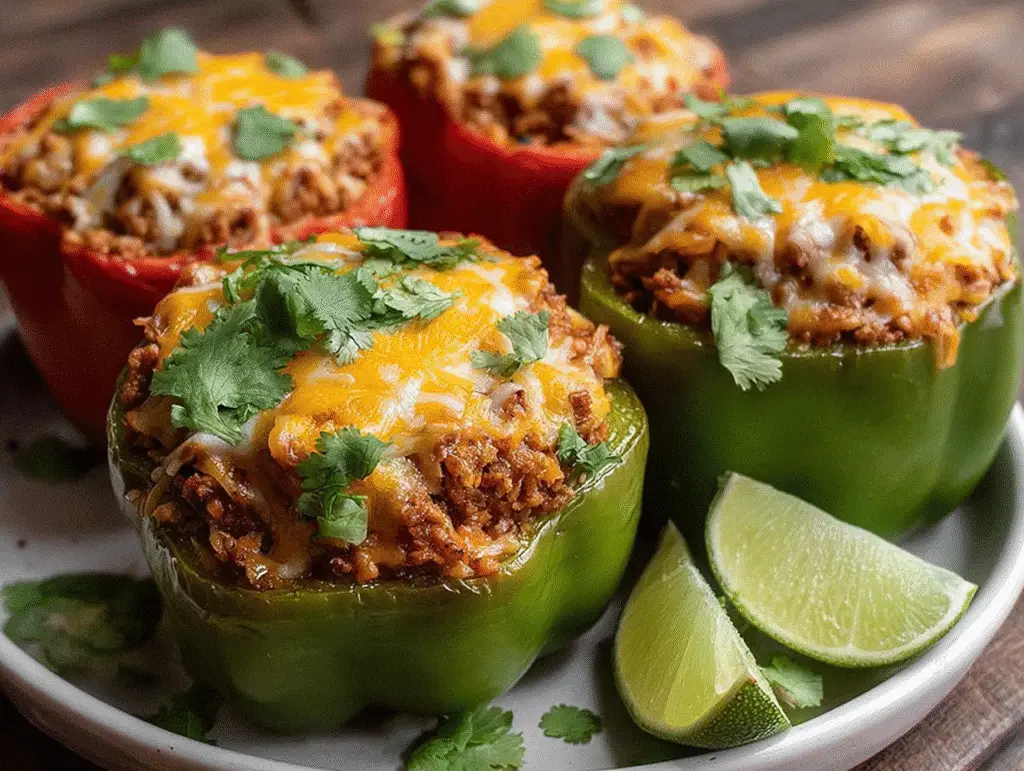 Cheesy Taco Stuffed Peppers