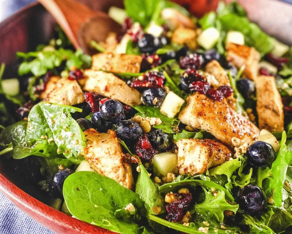 Chicken Blueberry Feta Salad For Spring Dinner
