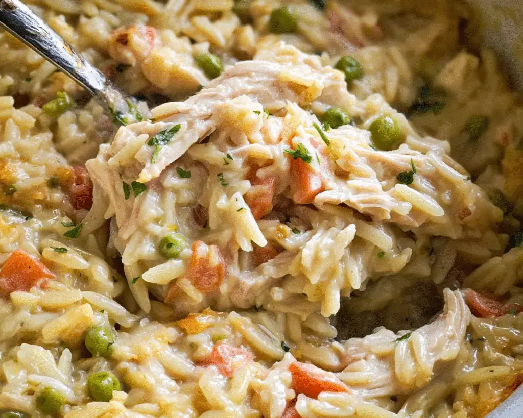 Chicken Pot Pie with Orzo For Spring Dinner
