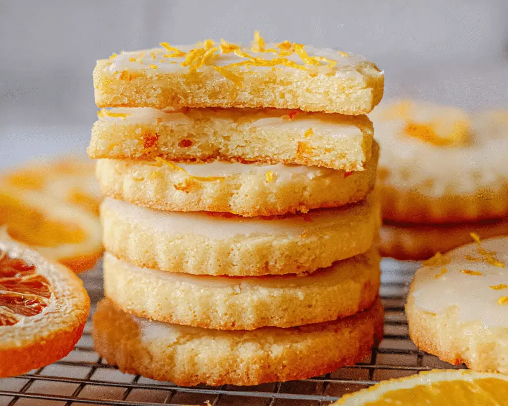Citrus Shortbread Cookies with Orange Zest For Spring Desserts