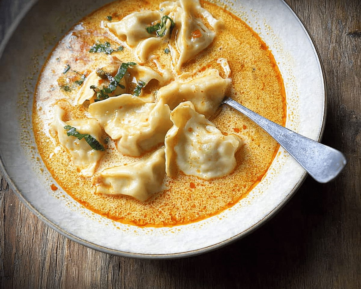 Coconut Curry Soup with Dumplings For Spring Dinner