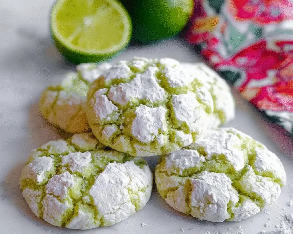 Coconut Key Lime Crinkle Cookies For Spring Desserts