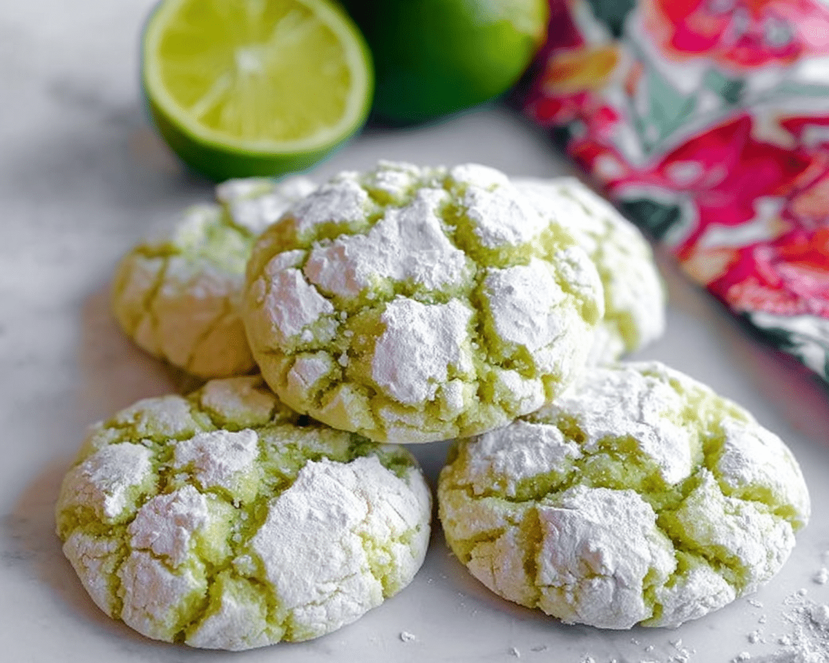 Coconut Key Lime Crinkle Cookies For Spring Desserts