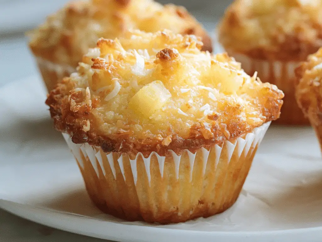 Coconut and Pineapple Cottage Cheese Muffins