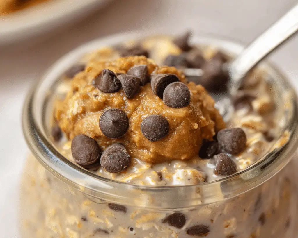 Cookie Dough Inspired Overnight Oats For Spring Desserts